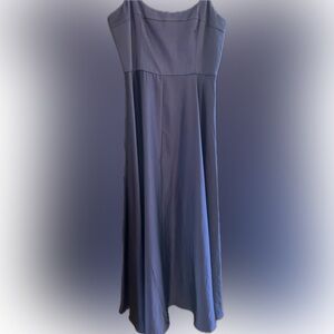 ASOS Navy Satin Maxi Dress